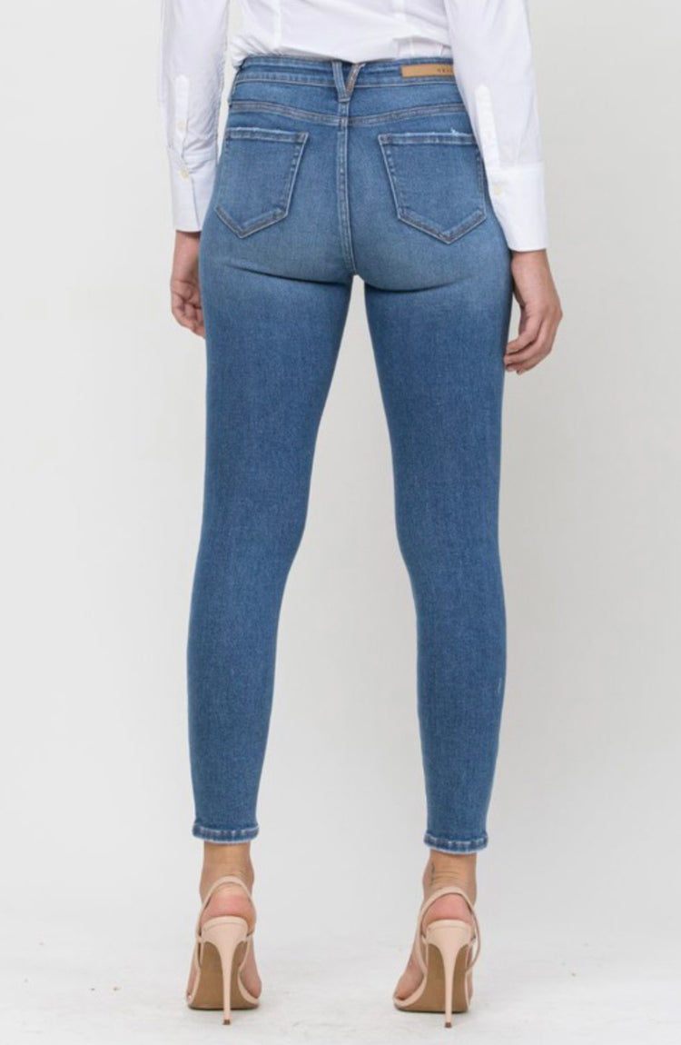Amy Mid Rise Ankle Skinny Jeans